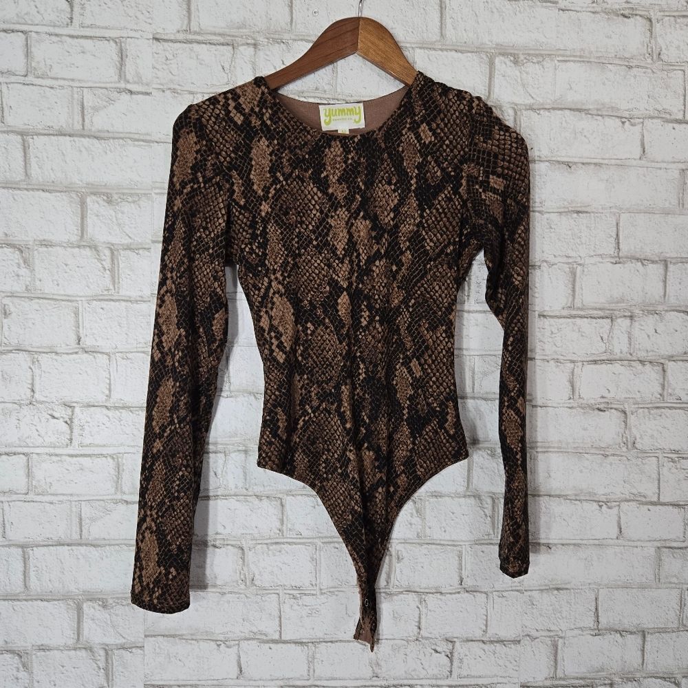 Yummy long sleeve printed bodysuit